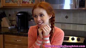 Pigtailed redhead teen banged roughly